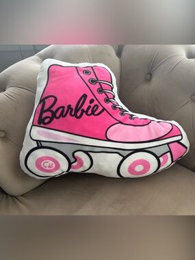 Barbie Hot Pink and Light Pink Roller Skate Pillow